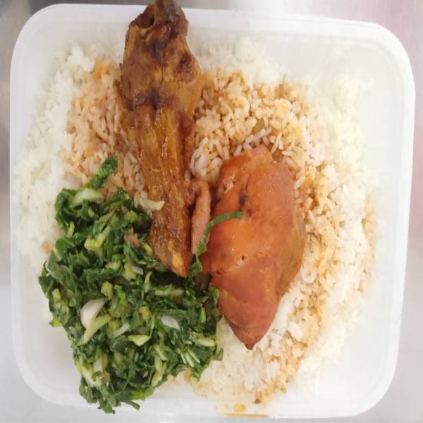 Steamed Rice + Grilled Chicken + Green Vegetables