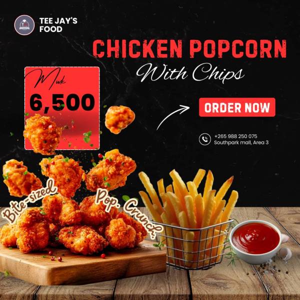 Chicken Popcorn With Chips 🍗🍟